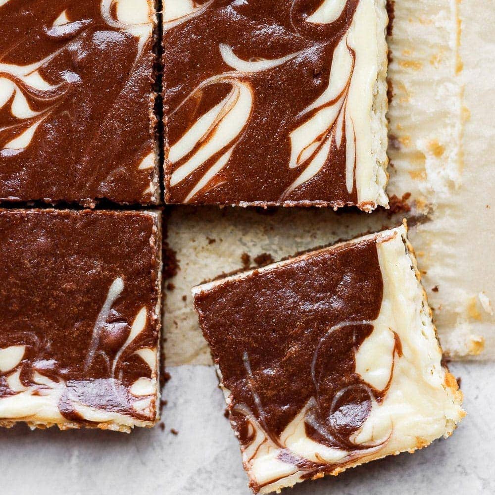 Decadent Chocolate Chai Greek Yogurt Cheesecake Bars for Fall